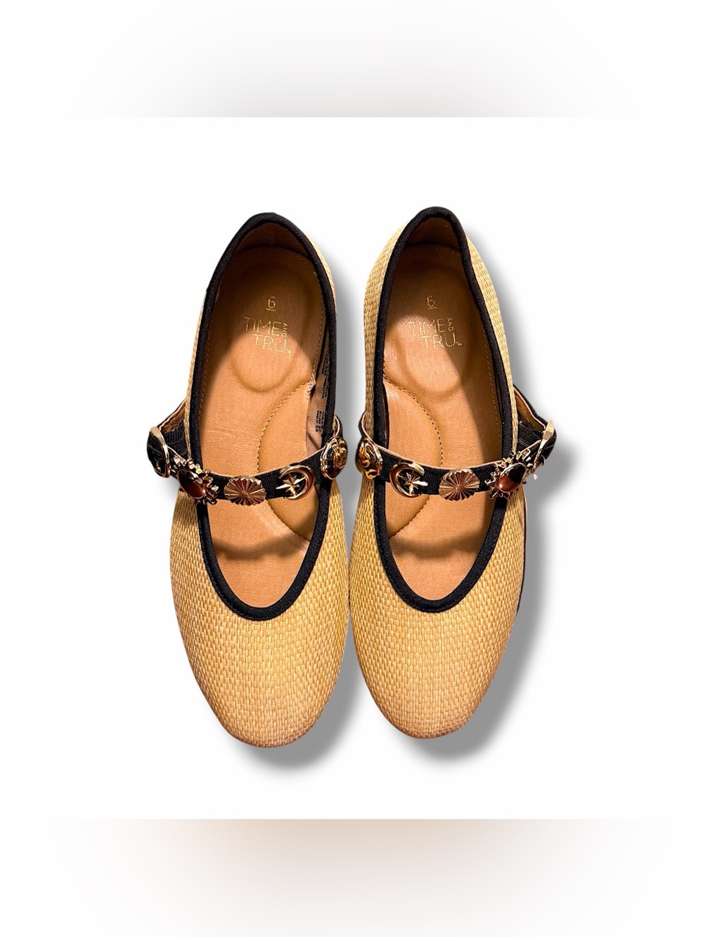 Woven Mary Jane Flats Size 6 | Charm Strap Boho Western Fall Shoes NWT